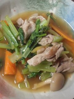 ☆小松菜と豚肉としめじの煮浸し☆-レシピのメイン写真