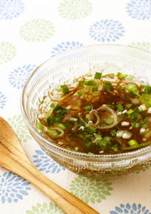 お茶漬も！薬味たっぷりの冷製もずくスープ-レシピのメイン写真