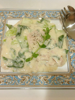 青梗菜とハムのクリーム煮-レシピのメイン写真
