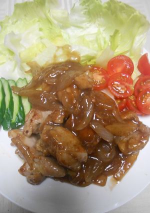 鶏肉炒めのアサイーソースからめ-レシピのメイン写真