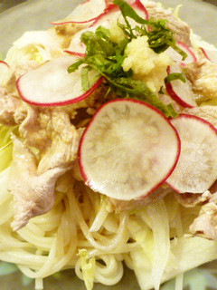 冷豚しゃぶ細うどん♪-レシピのメイン写真