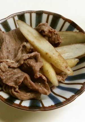 梅シロップで作る牛肉ごぼう-レシピのメイン写真