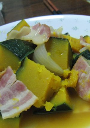かぼちゃのスープ煮★ベーコン風味-レシピのメイン写真