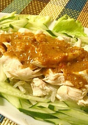棒々鶏☆焼肉のタレ＆ゴマドレで作れるよ♪-レシピのメイン写真