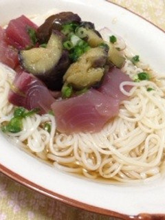 茄子と海鮮のそうめん-レシピのメイン写真