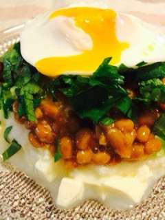 ♡温玉キムチ納豆ふ♡ダイエットに♡-レシピのメイン写真