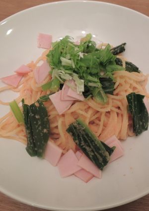 うるいと明太子のパスタ-レシピのメイン写真