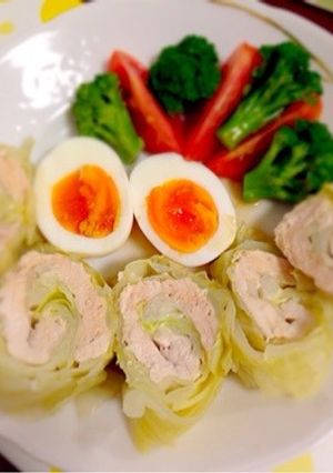 鶏胸肉&チーズのキャベツロール-レシピのメイン写真