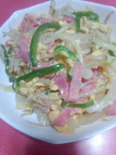 ハムと野菜炒め-レシピのメイン写真
