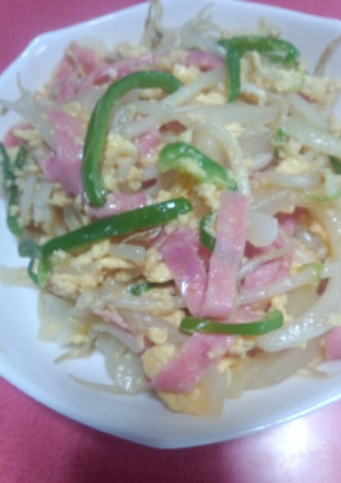 ハムと野菜炒め-レシピのメイン写真