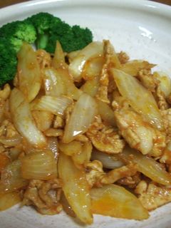 簡単!豚と玉ねぎカレー炒め-レシピのメイン写真