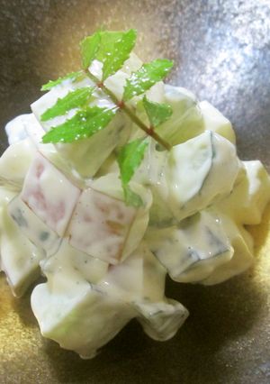 簡単おもてなし 豆腐とリンゴのマヨ和え-レシピのメイン写真