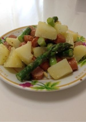 アスパラとポテトのマヨチーズ炒め☆-レシピのメイン写真
