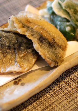 鯵とピーマンの天ぷら　五香粉塩-レシピのメイン写真