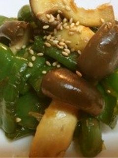 大きいしめじとピーマンのかき醤油炒め-レシピのメイン写真