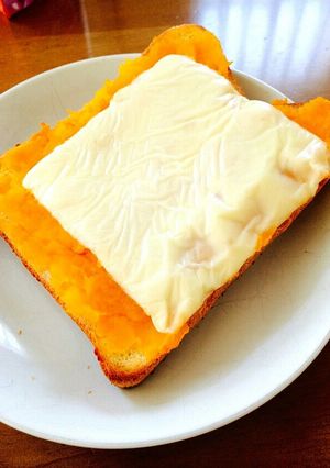かぼちゃの煮物リメイク！かぼちゃトースト-レシピのメイン写真