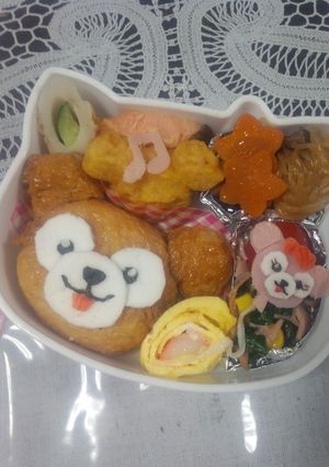 ダッフィー☆いなりキャラ弁-レシピのメイン写真