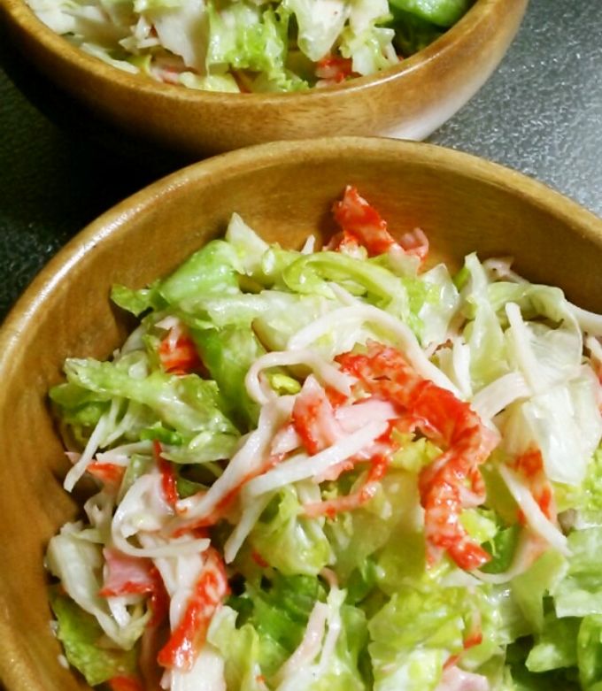 簡単カニカマとレタスのマヨドレサラダ＊ by maiky