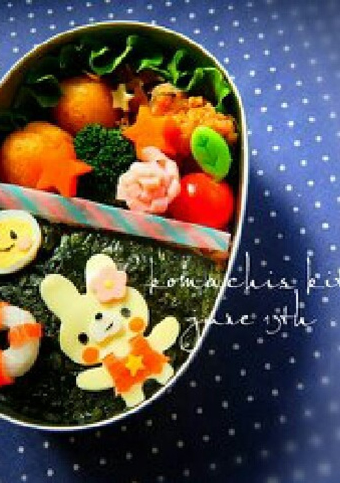 幼稚園 お弁当 キャラ弁♡水着 うさぎ-レシピのメイン写真