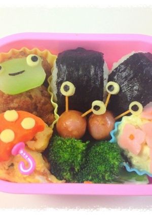 かたつむり 雨の日のキャラ弁❤-レシピのメイン写真