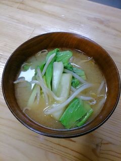 ダイエット☆モヤシ&チンゲン菜☆味噌汁-レシピのメイン写真