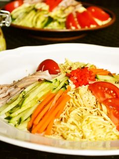 そうめんかぼちゃで塩レモン冷やし中華-レシピのメイン写真