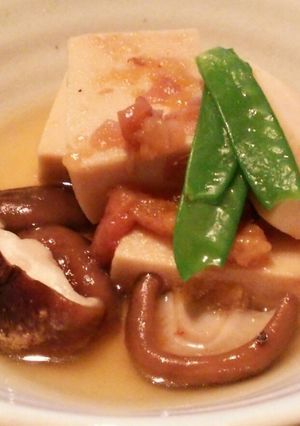 高野豆腐としいたけの梅風味の煮物-レシピのメイン写真