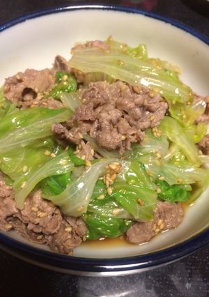 牛肉とレタスのごま風味-レシピのメイン写真