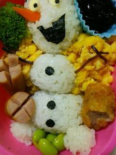 キャラ弁☆アナ雪☆オラフとスノーギース☆ by zun−ko