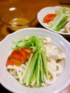サラダうどん 棒々鶏風-レシピのメイン写真