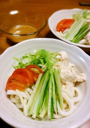サラダうどん 棒々鶏風-レシピのメイン写真