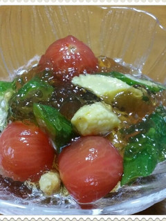夏野菜のめんつゆジュレ-レシピのメイン写真