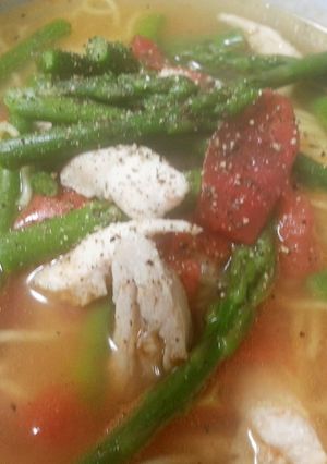 ラ王で鶏塩トマト麺-レシピのメイン写真