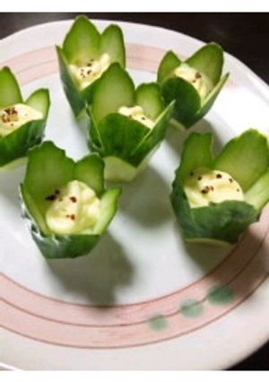 胡瓜のお花(飾り切り)-レシピのメイン写真