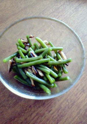 三度豆としいたけの副菜-レシピのメイン写真