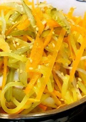 簡単★つるっとこんにゃく冷やし中華サラダ-レシピのメイン写真