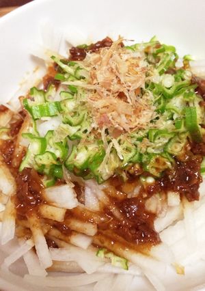 大根とオクラのネバネバ梅肉和え和風サラダ-レシピのメイン写真