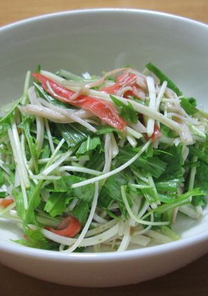さけるチーズで水菜サラダ-レシピのメイン写真