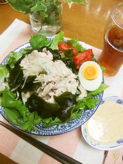 激ウマ!冷しゃぶ豆乳ごまだれサラダうどん-レシピのメイン写真
