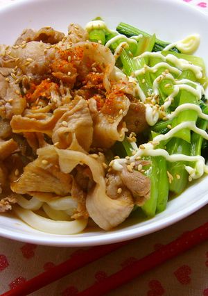 冷凍うどんで！簡単★うまうま香味豚うどん-レシピのメイン写真