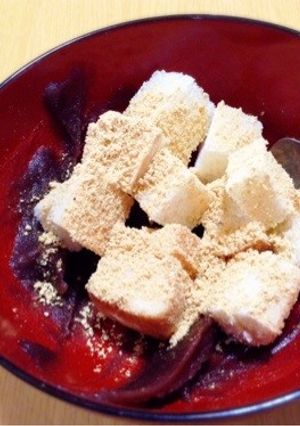 簡単和スイーツ♡食パン＋あんこきな粉のせ-レシピのメイン写真