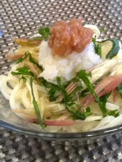 大葉と茗荷の冷うどん♪-レシピのメイン写真