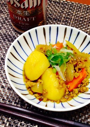 挽肉で♬カレー肉じゃが-レシピのメイン写真