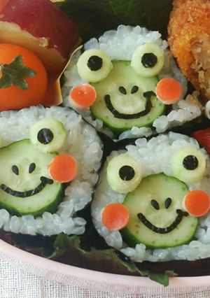かえるちゃん巻き♪キャラ弁-レシピのメイン写真