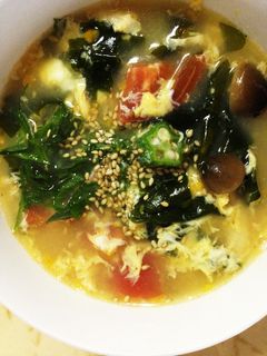 さっぱりトマトとオクラのスープ-レシピのメイン写真