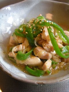 鶏もも肉とピーマンのごま味噌炒め-レシピのメイン写真
