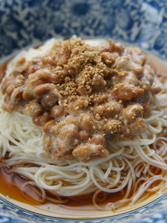 梅肉入り納豆、ぶっかけそうめん-レシピのメイン写真