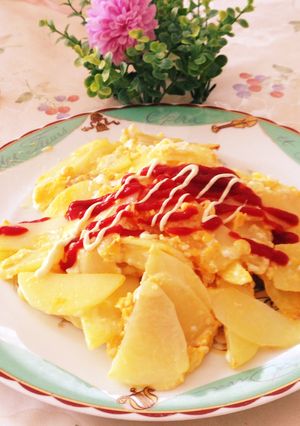 ジャガイモ卵チーズ(^O^)バター焼き-レシピのメイン写真