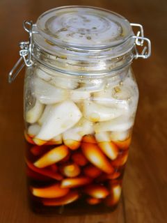 ラッキョウの醤油漬け-レシピのメイン写真