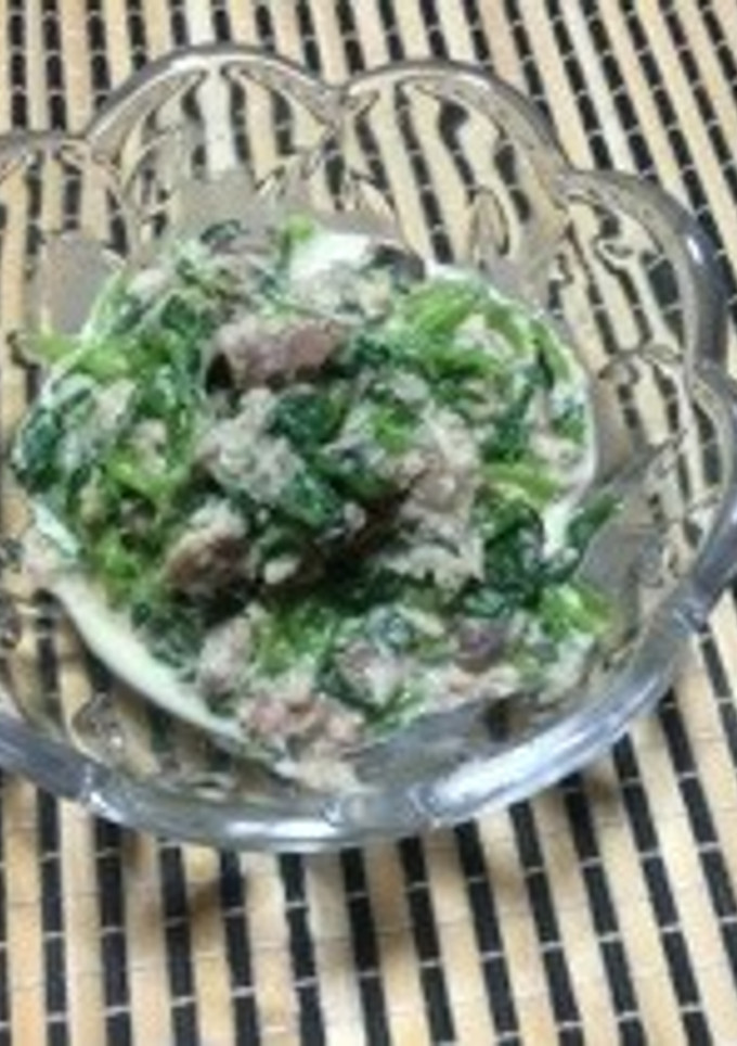 つまみ菜と鯖缶のマヨ和え-レシピのメイン写真